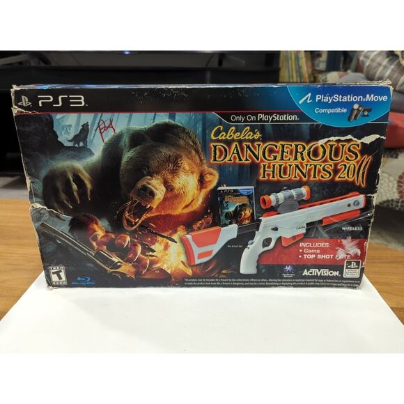 PS3 Cabela's Dangerous Hunts 2011 Top Shot Elite Gun/Scope Only - No Game - Picture 1 of 12